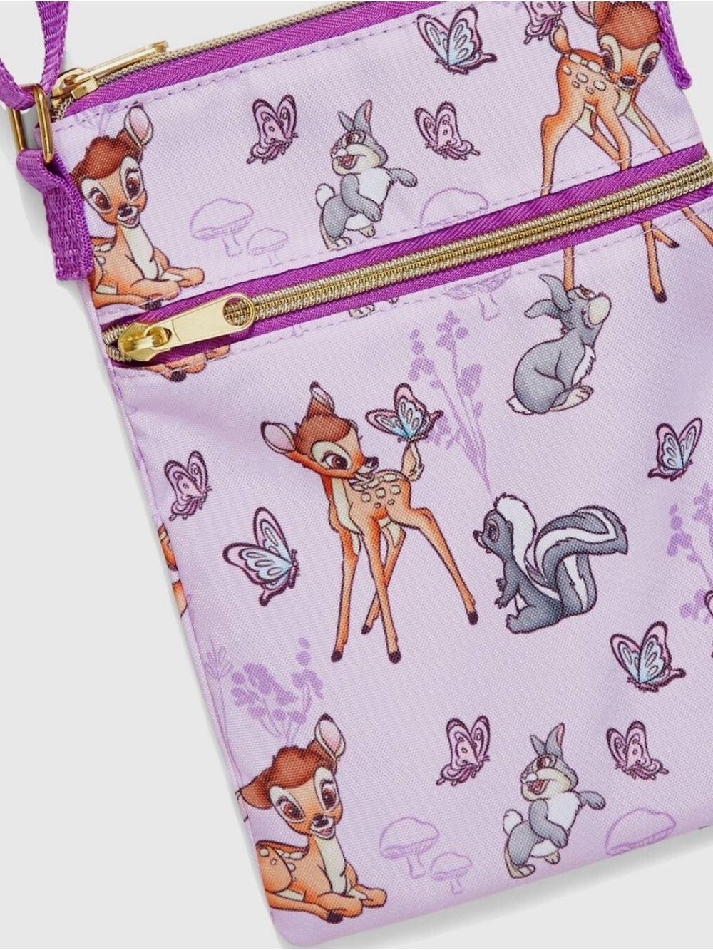 Loungefly Bambi Forest Friends Lilac Passport Crossbody Bag